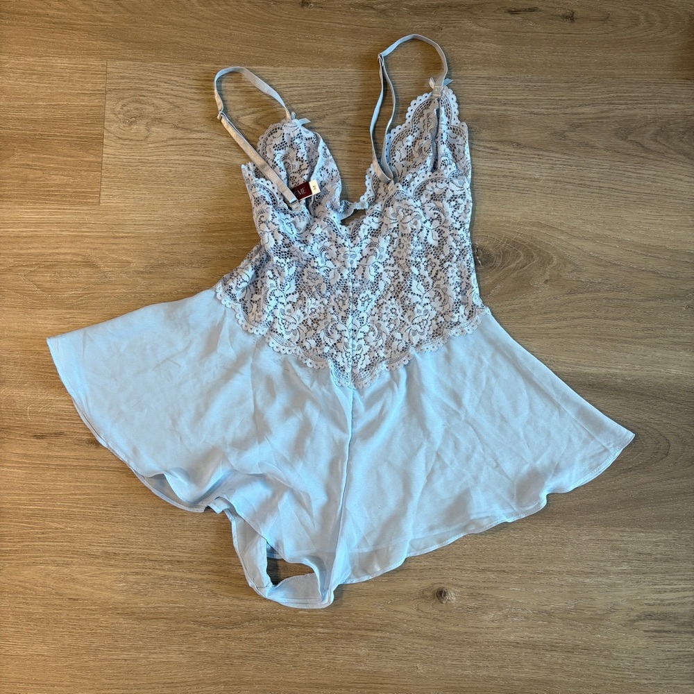 Adore Me Blue Lace Chemise